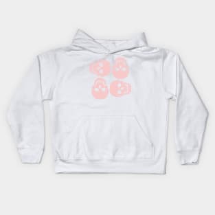 Millennial Pink Skulls Kids Hoodie